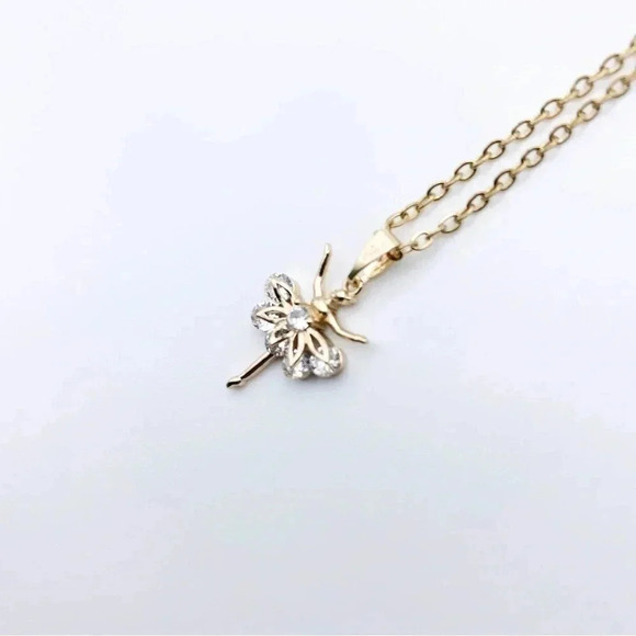 BALLET necklace | Gold plated | Dainty Necklace - Picture 1 of 8